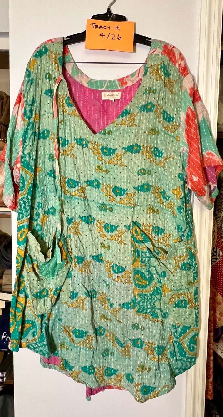 Kantha Bae One Size Kantha Stitched Tunic Top